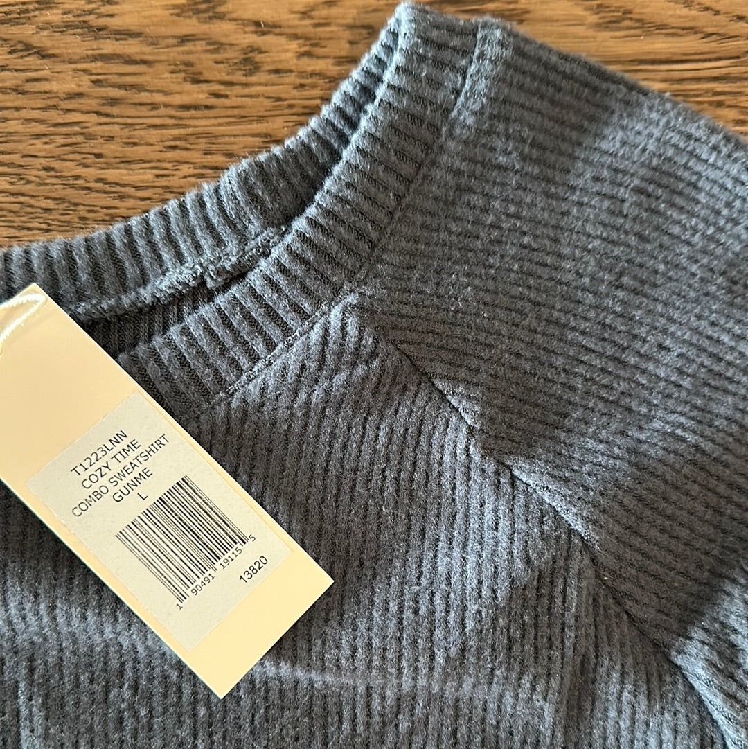 Eberjey Cozy Time Combo sweatshirt gunmetal
