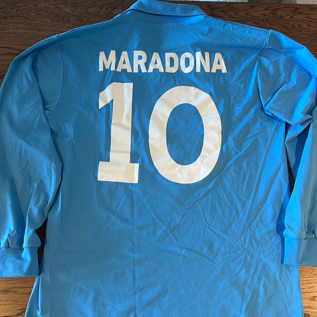 Diego Maradona Napoli #10 long sleeve vintage jersey.
