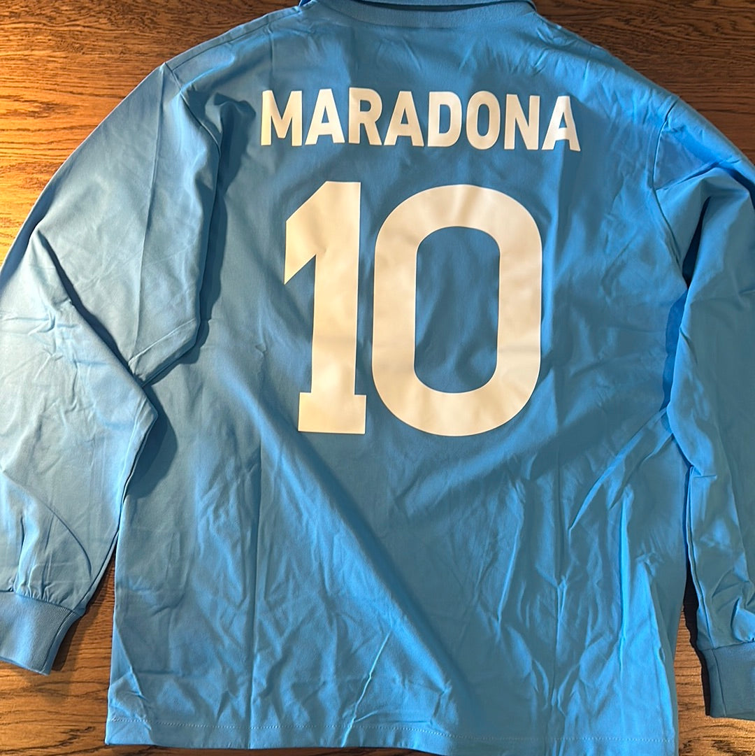 Diego Maradona Napoli #10 long sleeve vintage jersey.