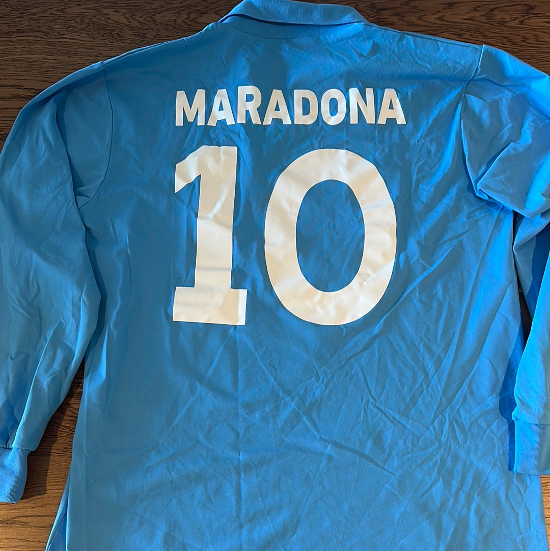 Diego Maradona Napoli #10 long sleeve vintage jersey.
