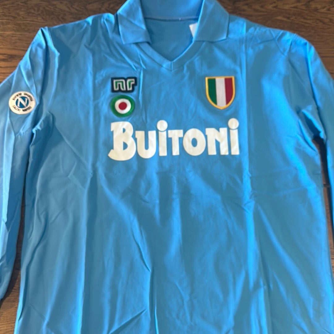 Diego Maradona Napoli #10 long sleeve vintage jersey.