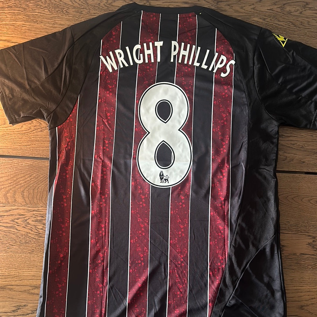 Shaun Wright Phillips #8 Manchester City jersey.