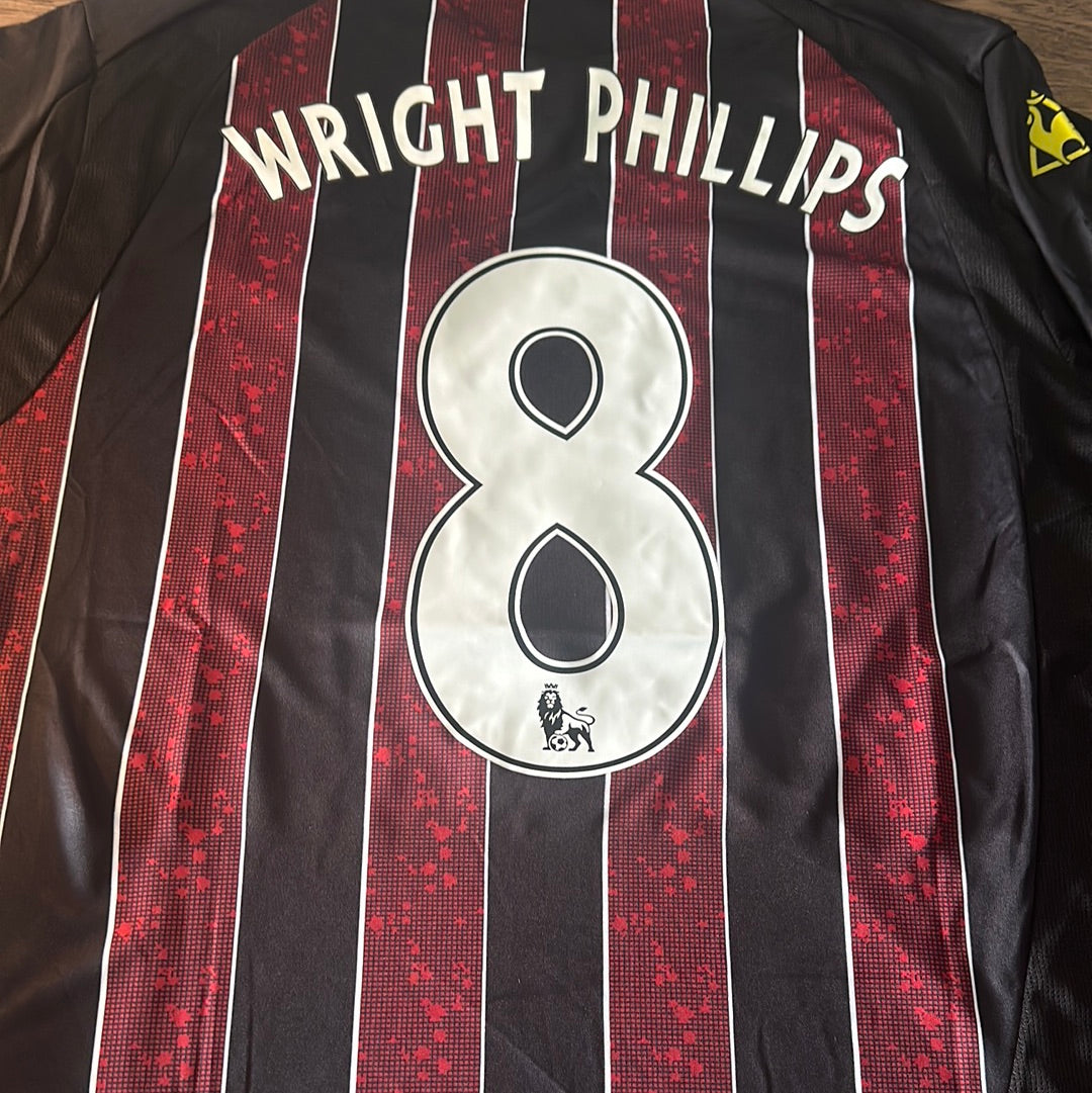 Shaun Wright Phillips #8 Manchester City jersey.