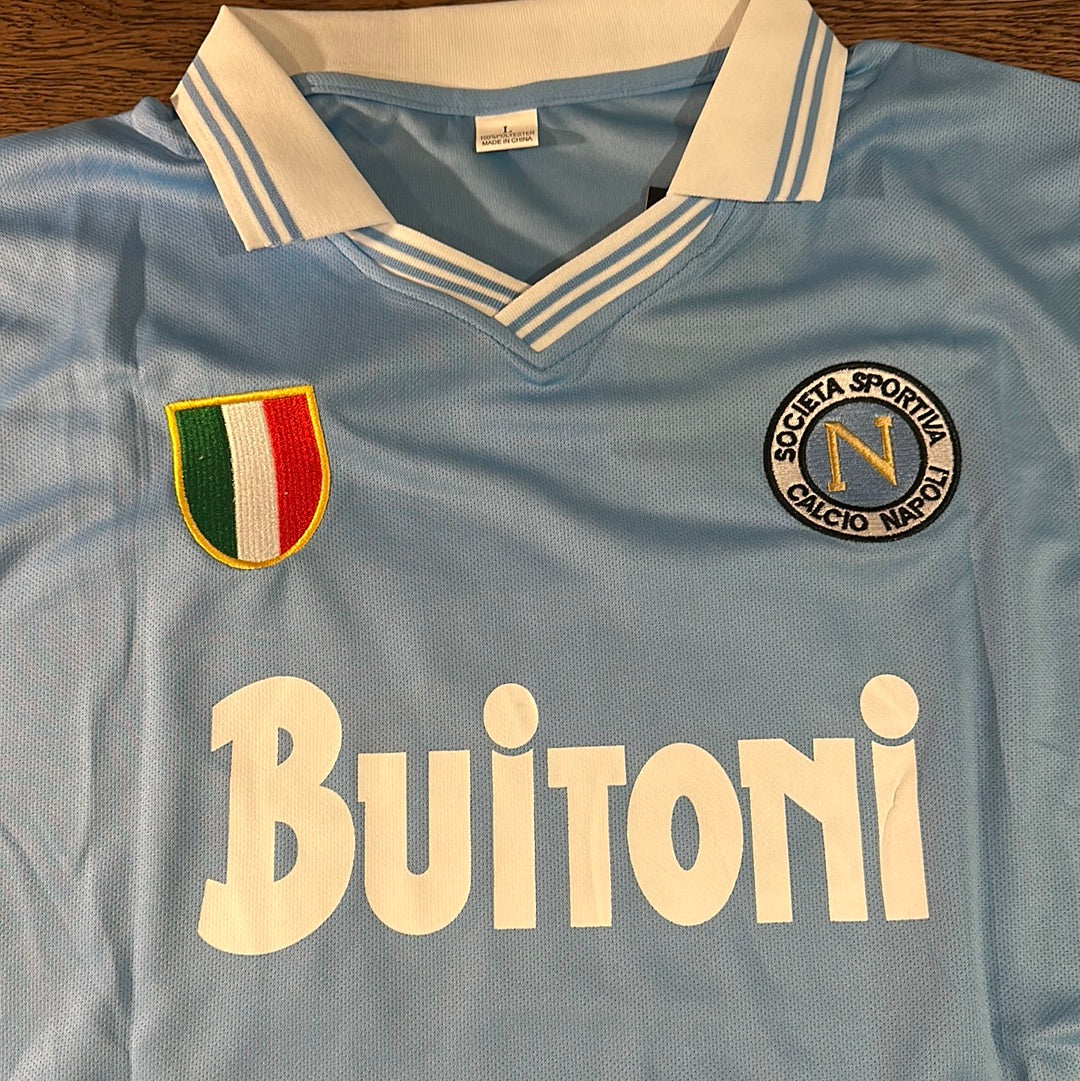 Diego Maradona Napoli #10 jersey.